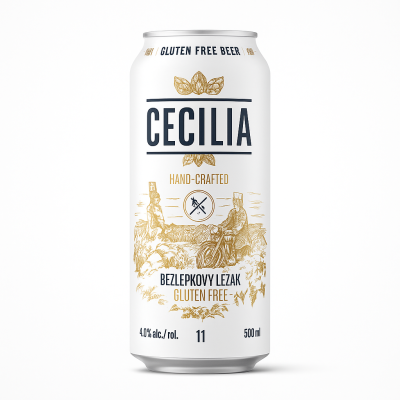 Rohozec, Cecilia Bezlepkový Ležiak 4,8 %, 0,5 l plech